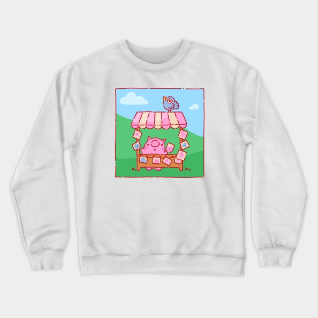 Pig art stall Crewneck Sweatshirt by Tinyarts